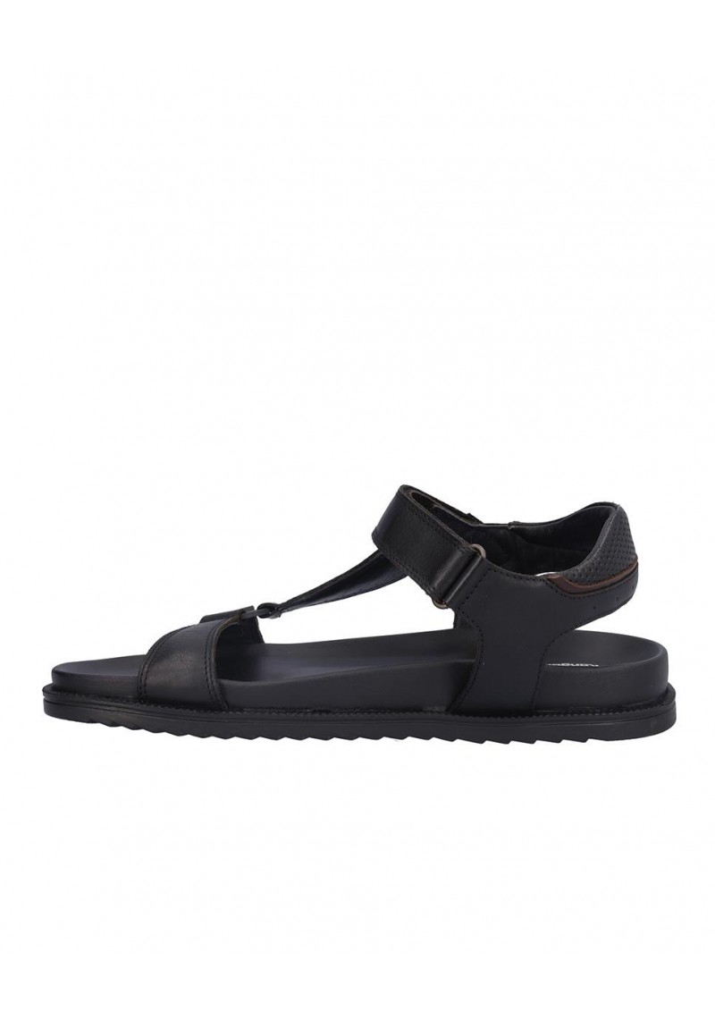 SANDALIA HOMBRE PIEL, CIERRE VELCRO, PLANTA DE EVA