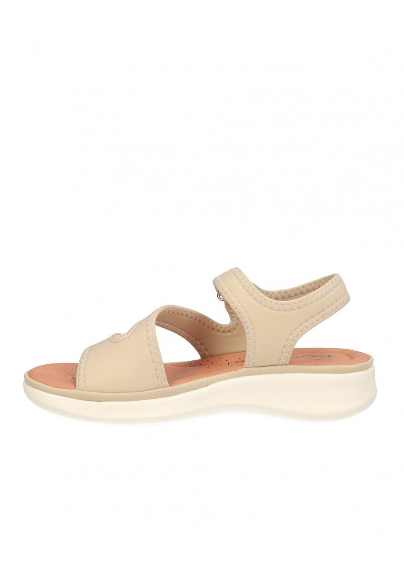 SANDALIA SEÑORA, CIERRE DE VELCRO, PLANTA DE PIEL ACOLCHADA