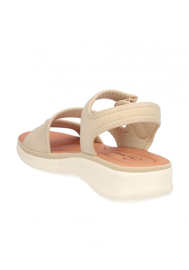 SANDALIA SEÑORA, CIERRE DE VELCRO, PLANTA DE PIEL ACOLCHADA