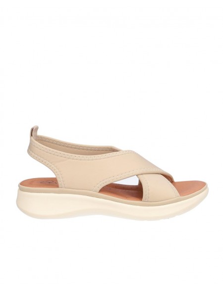SANDALIA CRUZADA SEÑORA, PLANTA PIEL ACOLCHADA, SUELA LIGERA