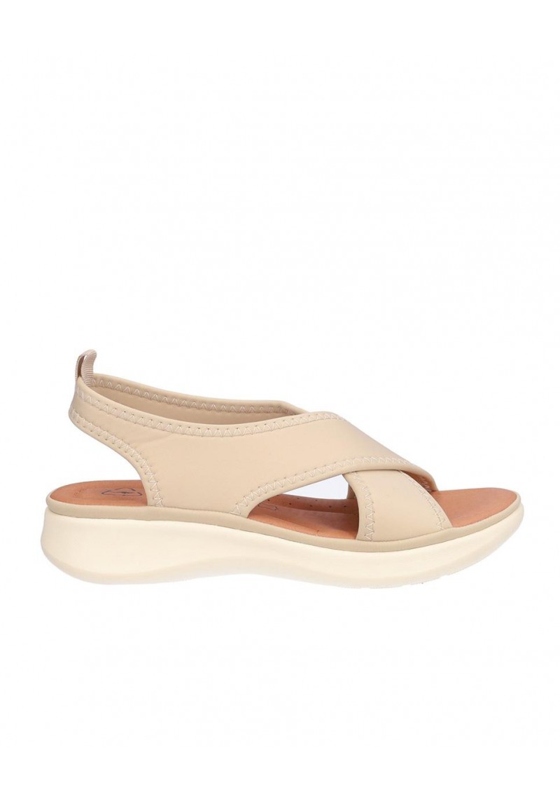 SANDALIA CRUZADA SEÑORA, PLANTA PIEL ACOLCHADA, SUELA LIGERA