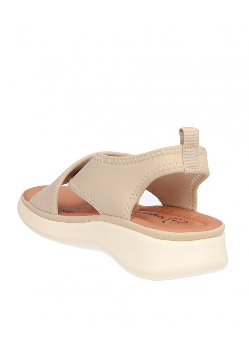 SANDALIA CRUZADA SEÑORA, PLANTA PIEL ACOLCHADA, SUELA LIGERA