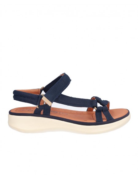 SANDALIA SEÑORA, CIERRE DE VELCRO, PLANTA DE PIEL ACOLCHADA