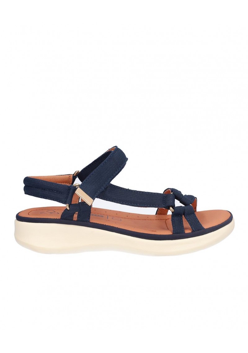 SANDALIA SEÑORA, CIERRE DE VELCRO, PLANTA DE PIEL ACOLCHADA