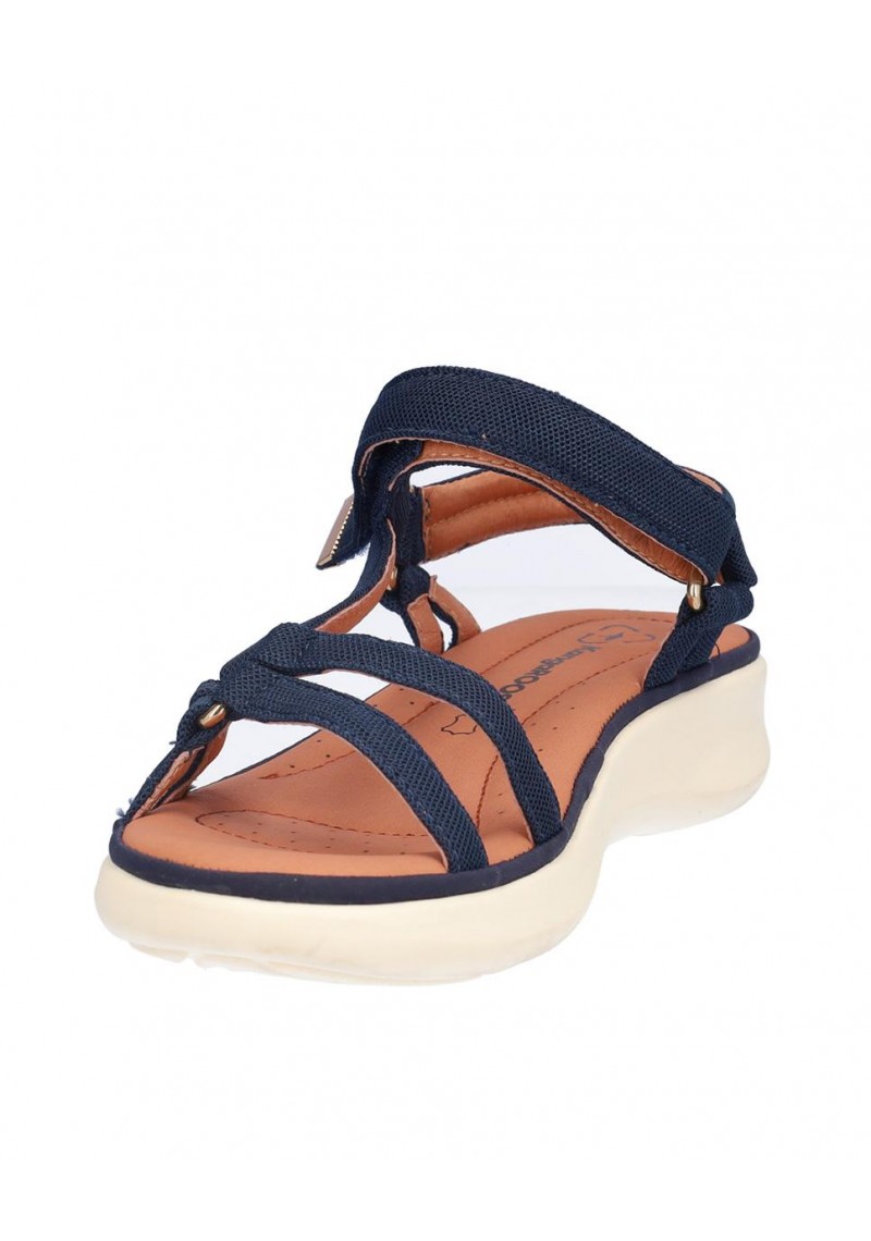 SANDALIA SEÑORA, CIERRE DE VELCRO, PLANTA DE PIEL ACOLCHADA