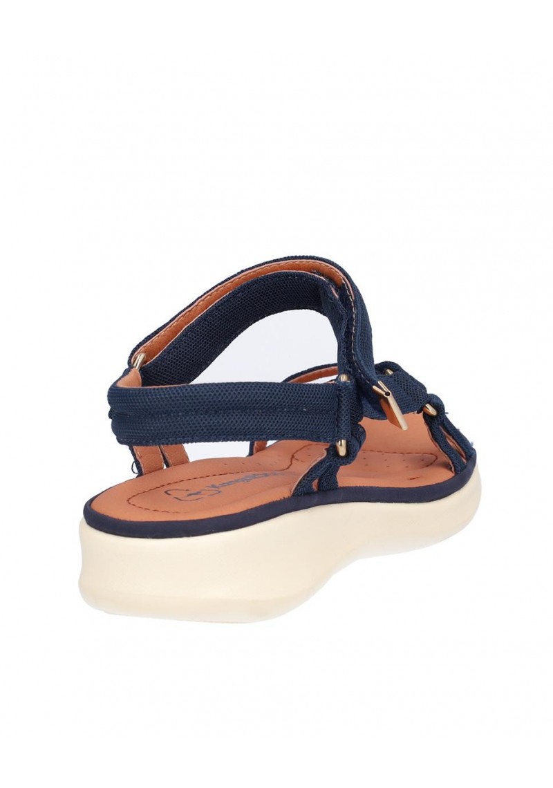 SANDALIA SEÑORA, CIERRE DE VELCRO, PLANTA DE PIEL ACOLCHADA