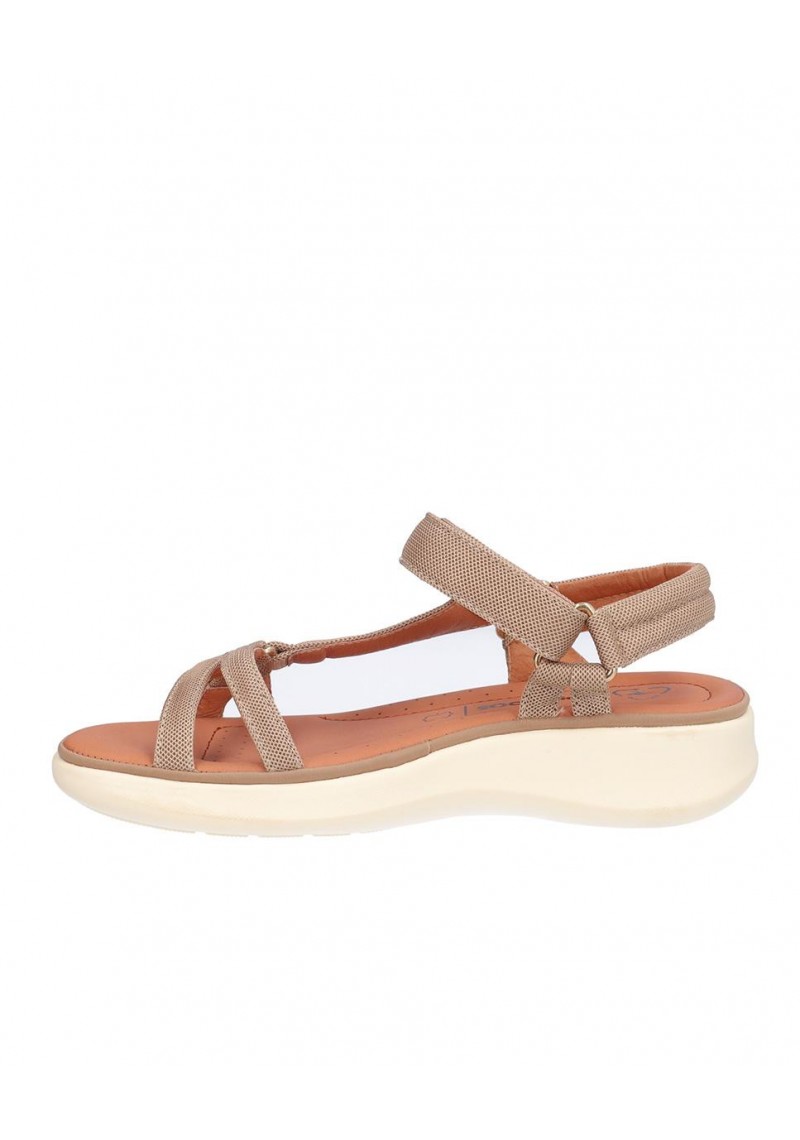 SANDALIA SEÑORA, CIERRE DE VELCRO, PLANTA DE PIEL ACOLCHADA