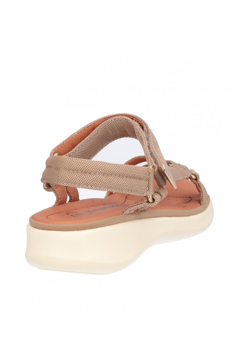 SANDALIA SEÑORA, CIERRE DE VELCRO, PLANTA DE PIEL ACOLCHADA
