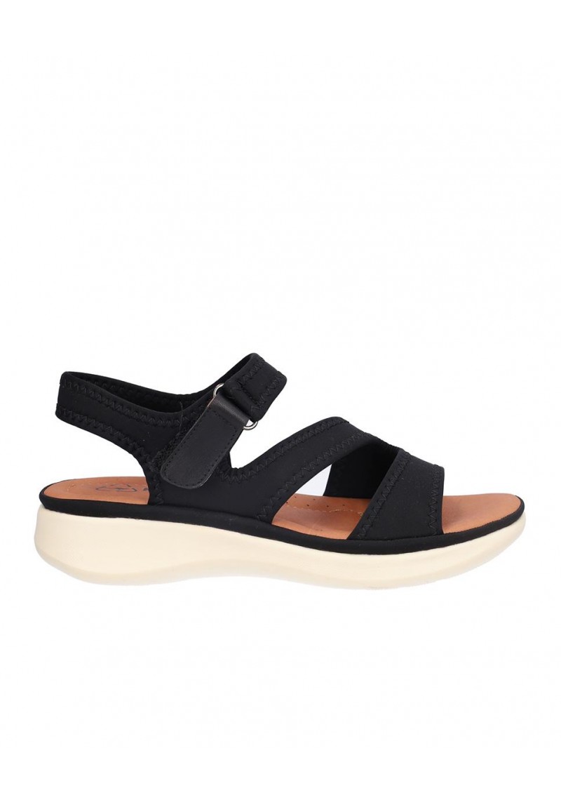 SANDALIA SEÑORA, CIERRE DE VELCRO, PLANTA DE PIEL ACOLCHADA