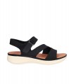 SANDALIA SEÑORA, CIERRE DE VELCRO, PLANTA DE PIEL ACOLCHADA