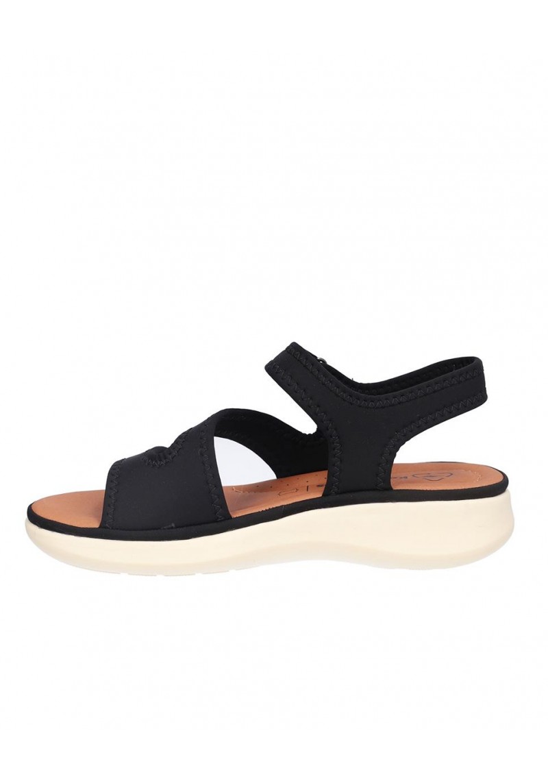 SANDALIA SEÑORA, CIERRE DE VELCRO, PLANTA DE PIEL ACOLCHADA