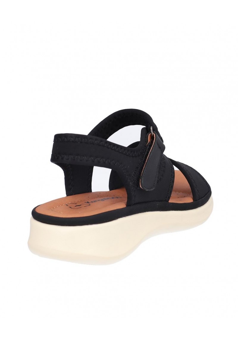 SANDALIA SEÑORA, CIERRE DE VELCRO, PLANTA DE PIEL ACOLCHADA