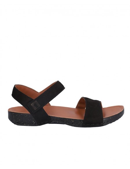 SANDALIA SEÑORA, CIERRE DE VELCRO, PLANTA BIO DE PIEL