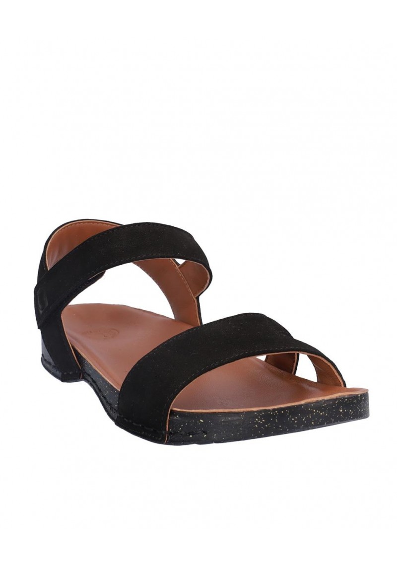 SANDALIA SEÑORA, CIERRE DE VELCRO, PLANTA BIO DE PIEL