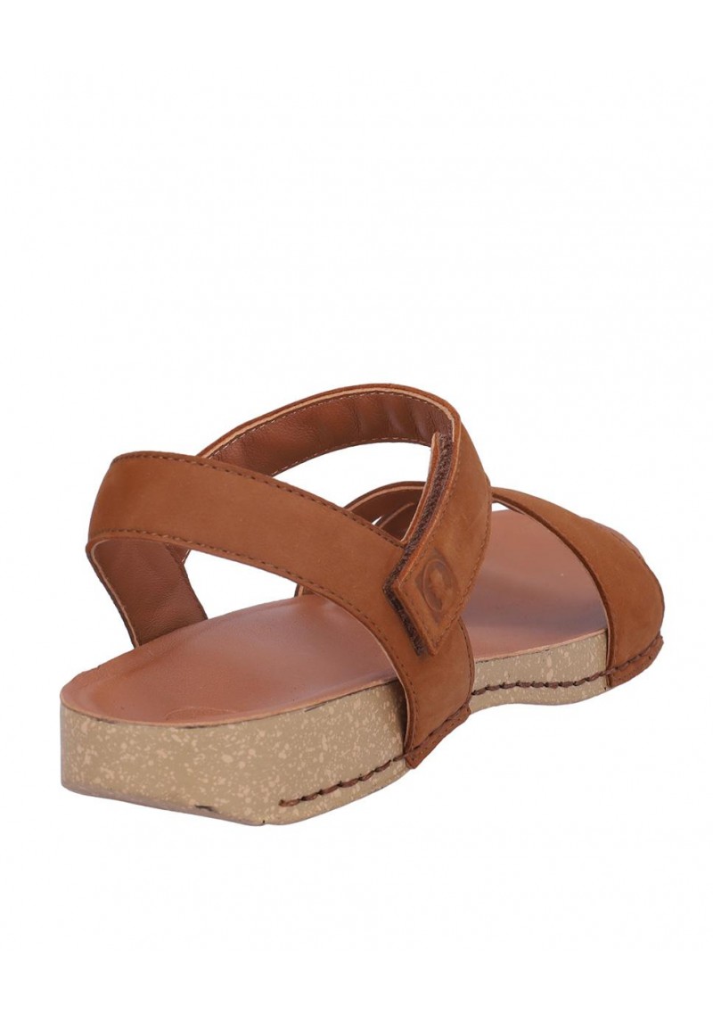 SANDALIA SEÑORA NOBUCK, CIERRE VELCRO, PLANTA BIO DE PIEL