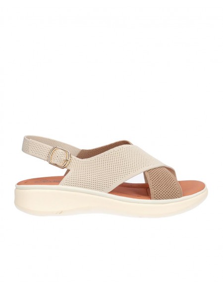 SANDALIA SEÑORA, CIERRE HEBILLA TRASERA, PLANTA DE PIEL