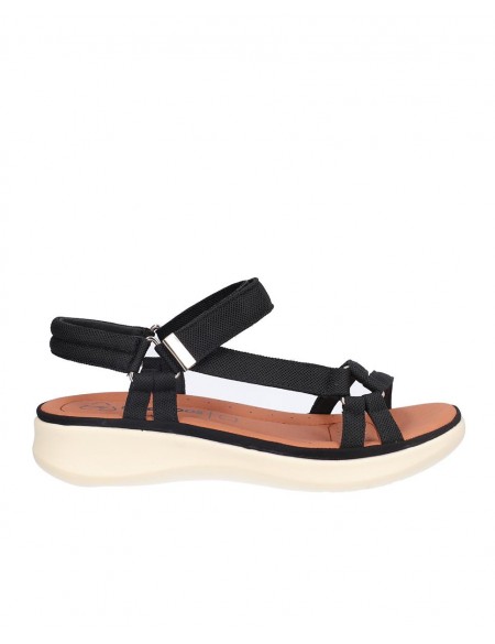 SANDALIA SEÑORA , CIERRE DE VELCRO, PLANTA DE PIEL ACOLCHADA