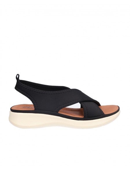 SANDALIA CRUZADA SEÑORA, PLANTA PIEL ACOLCHADA, SUELA LIGERA