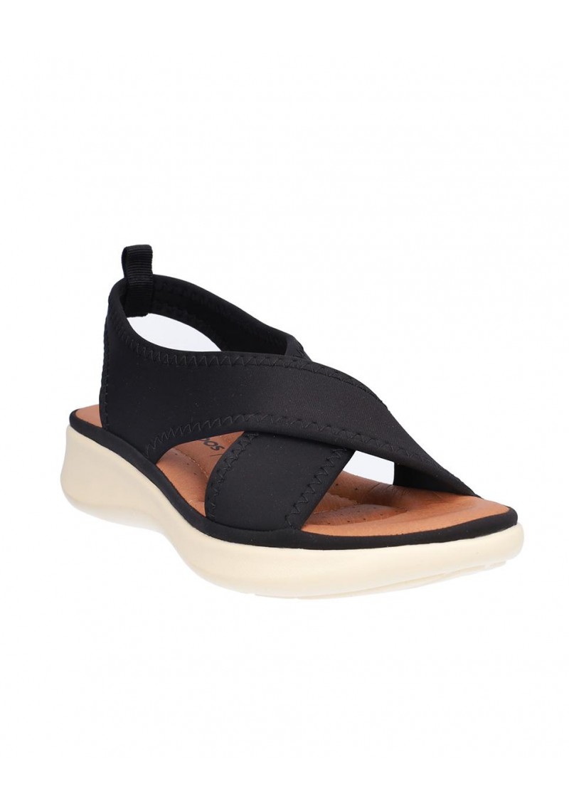 SANDALIA CRUZADA SEÑORA, PLANTA PIEL ACOLCHADA, SUELA LIGERA