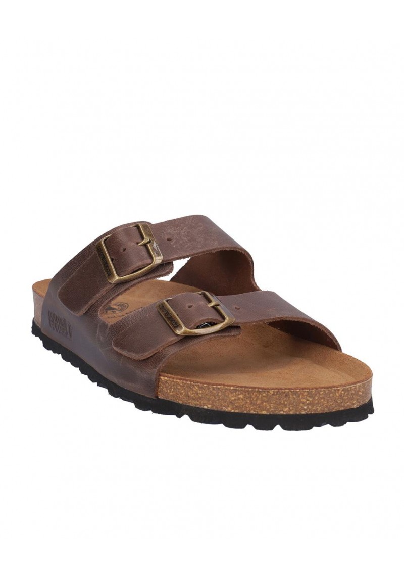 SANDALIA CABALLERO DOS HEBILLAS, PLANTA BIO ACOLCHADA