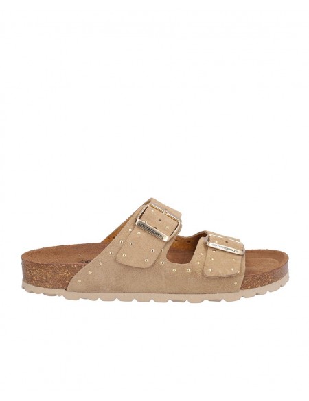 SANDALIA SEÑORA DOS HEBILLAS, PLANTA BIO ACOLCHADA