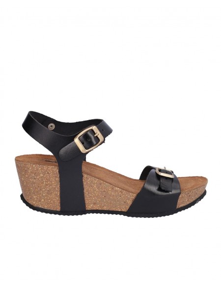 SANDALIA SEÑORA DOS HEBILLAS, PLANTA BIO ACOLCHADA