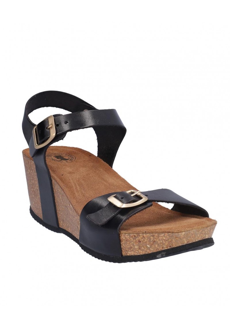 SANDALIA SEÑORA DOS HEBILLAS, PLANTA BIO ACOLCHADA