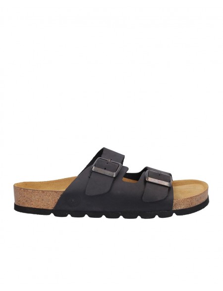 SANDALIA CABALLERO, CIERRE HEBILLAS, PLANTA BIO ACOLCHADA
