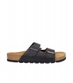 SANDALIA CABALLERO, CIERRE HEBILLAS, PLANTA BIO ACOLCHADA