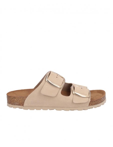 SANDALIA SEÑORA DOS HEBILLAS, PLANTA BIO ACOLCHADA